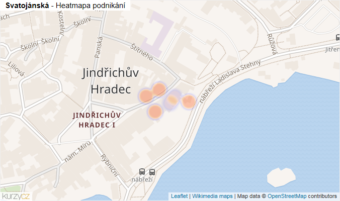 Mapa Svatojánská - Firmy v ulici.