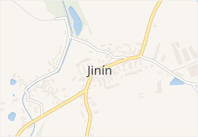 Jinín v obci Jinín - mapa části obce