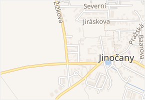 Boženy Němcové v obci Jinočany - mapa ulice