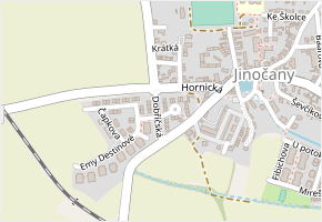 Dobříčská v obci Jinočany - mapa ulice