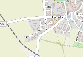 Emy Destinové v obci Jinočany - mapa ulice