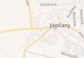 Hornická v obci Jinočany - mapa ulice
