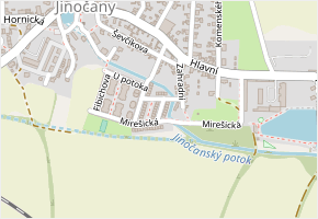 Janáčkova v obci Jinočany - mapa ulice