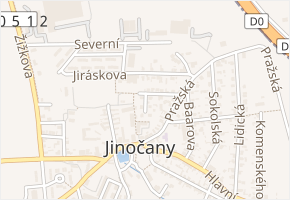 Ke Školce v obci Jinočany - mapa ulice