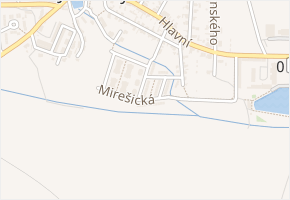 Mirešická v obci Jinočany - mapa ulice