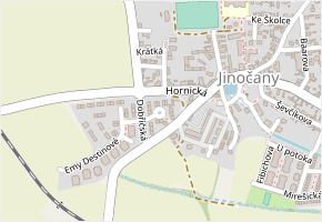 Náměstíčko v obci Jinočany - mapa ulice