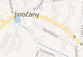 Ševčíkova v obci Jinočany - mapa ulice