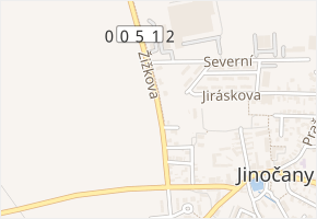 Žižkova v obci Jinočany - mapa ulice
