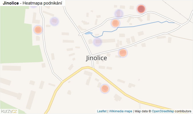 Mapa Jinolice - Firmy v části obce.