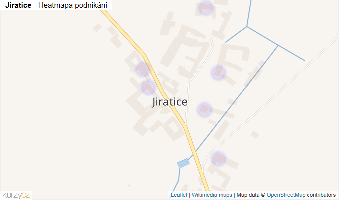Mapa Jiratice - Firmy v části obce.