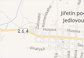 Komenského v obci Jiřetín pod Jedlovou - mapa ulice