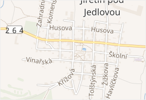 Náměstí Jiřího v obci Jiřetín pod Jedlovou - mapa ulice