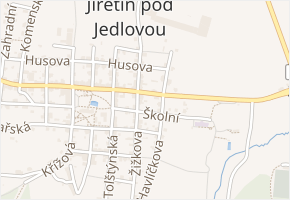 Školní v obci Jiřetín pod Jedlovou - mapa ulice