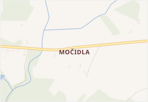 Močidla v obci Jiřice - mapa části obce