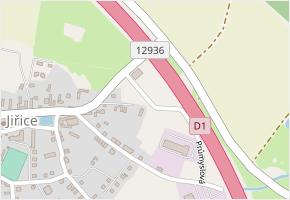 Průmyslová v obci Jiřice - mapa ulice