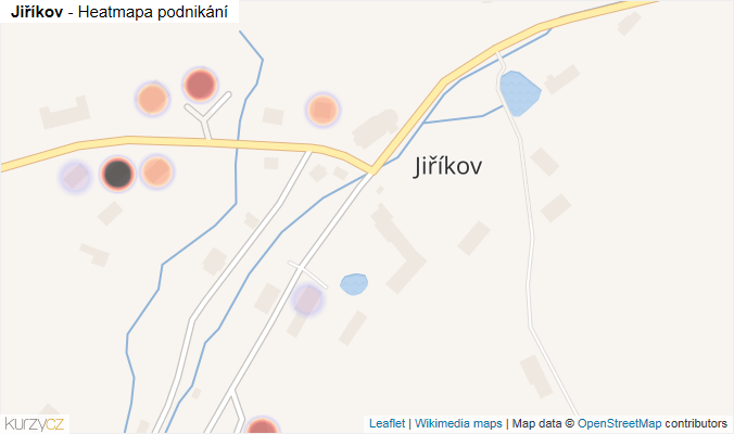 Mapa Jiříkov - Firmy v části obce.