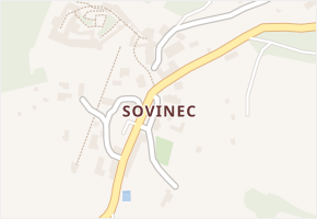 Sovinec v obci Jiříkov - mapa části obce