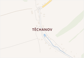 Těchanov v obci Jiříkov - mapa části obce