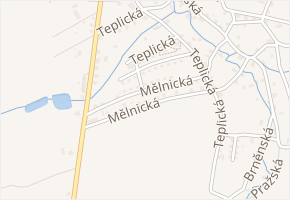 Mělnická v obci Jiříkov - mapa ulice