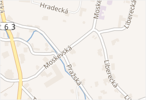 Moskevská v obci Jiříkov - mapa ulice