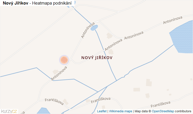 Mapa Nový Jiříkov - Firmy v části obce.