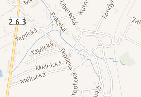 Pražská v obci Jiříkov - mapa ulice