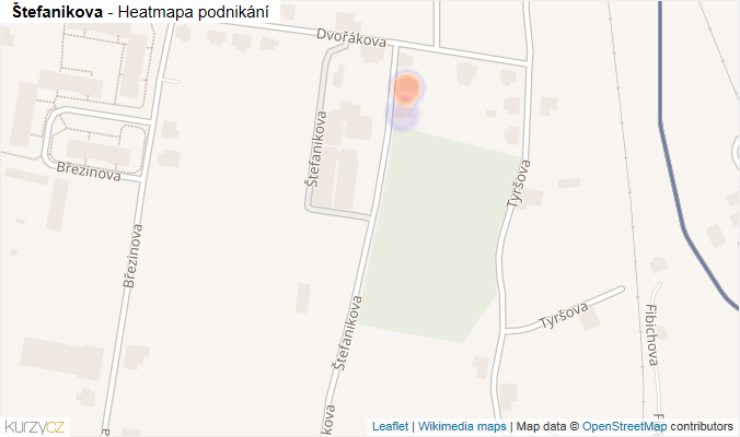 Mapa Štefanikova - Firmy v ulici.
