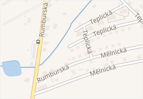 Teplická v obci Jiříkov - mapa ulice