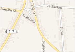 Blažovská v obci Jiříkovice - mapa ulice