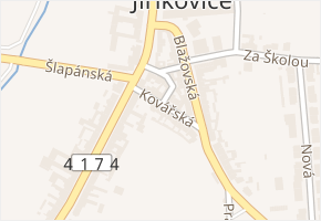 Kovářská v obci Jiříkovice - mapa ulice