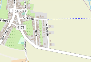 Ve Dvojích v obci Jiříkovice - mapa ulice
