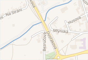 Bezručova v obci Jirkov - mapa ulice