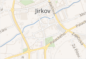 Husova v obci Jirkov - mapa ulice