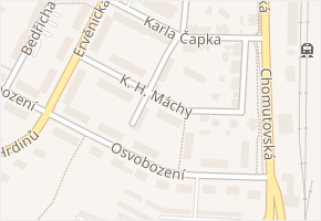 K. H. Máchy v obci Jirkov - mapa ulice
