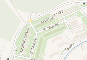 K. Marxe v obci Jirkov - mapa ulice
