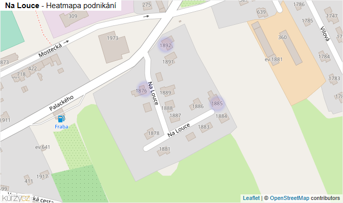 Mapa Na Louce - Firmy v ulici.