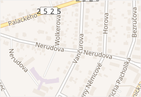 Nerudova v obci Jirkov - mapa ulice