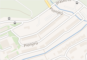 Pionýrů v obci Jirkov - mapa ulice