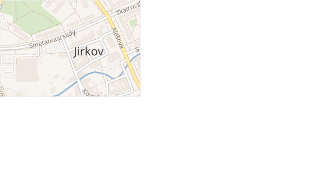 Rooseveltova v obci Jirkov - mapa ulice