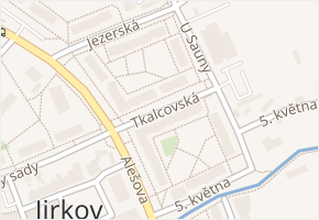 Tkalcovská v obci Jirkov - mapa ulice