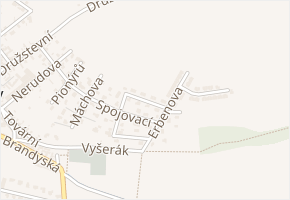 Hrubínova v obci Jirny - mapa ulice