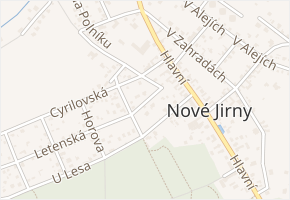 Jaromírova v obci Jirny - mapa ulice