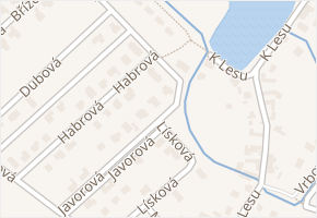 Javorová v obci Jirny - mapa ulice
