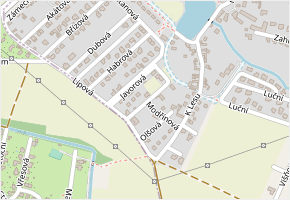 Lísková v obci Jirny - mapa ulice