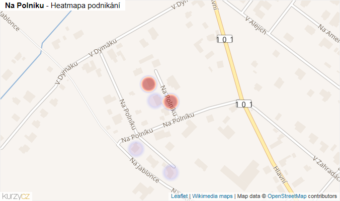 Mapa Na Polníku - Firmy v ulici.