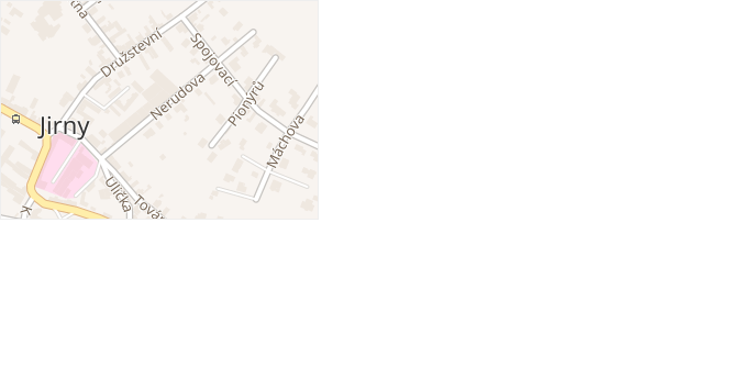 Nerudova v obci Jirny - mapa ulice