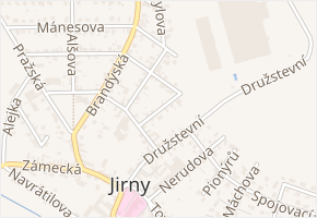 Smetanova v obci Jirny - mapa ulice