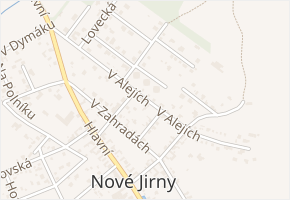 V Alejích v obci Jirny - mapa ulice