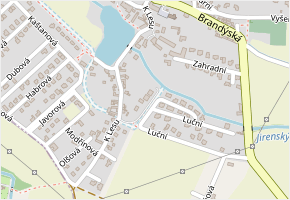 VRBOVÁ v obci Jirny - mapa ulice
