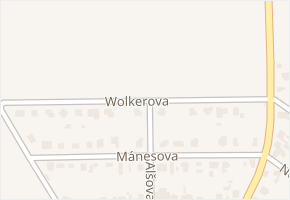 Wolkerova v obci Jirny - mapa ulice